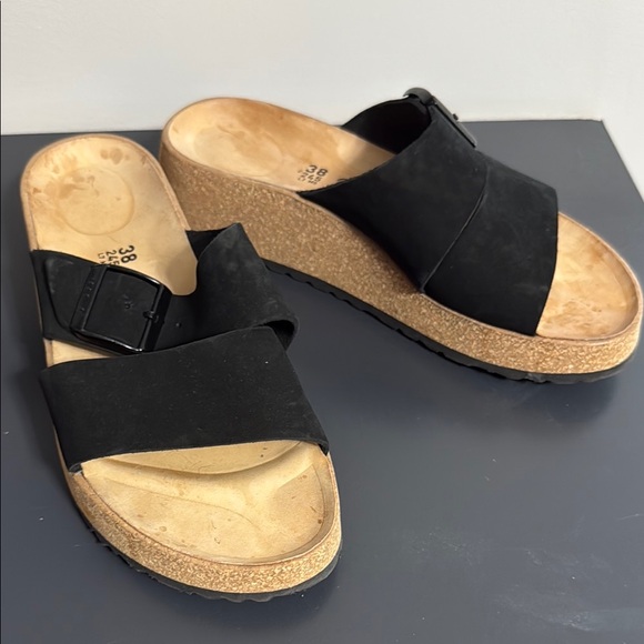 Papillio Shoes - Papillio Black Wedge Mules